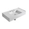 Rectangular Ceramic Wall Mounted or Vessel Sink With Counter Space